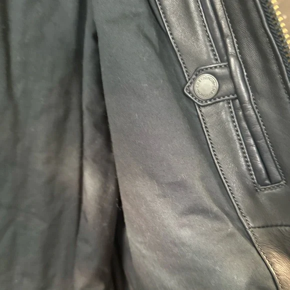 Brand New Never Worn Chevignon Teddy Cuir B-Ted Homme Marine Soft Leather Jacket - Picture 7 of 13
